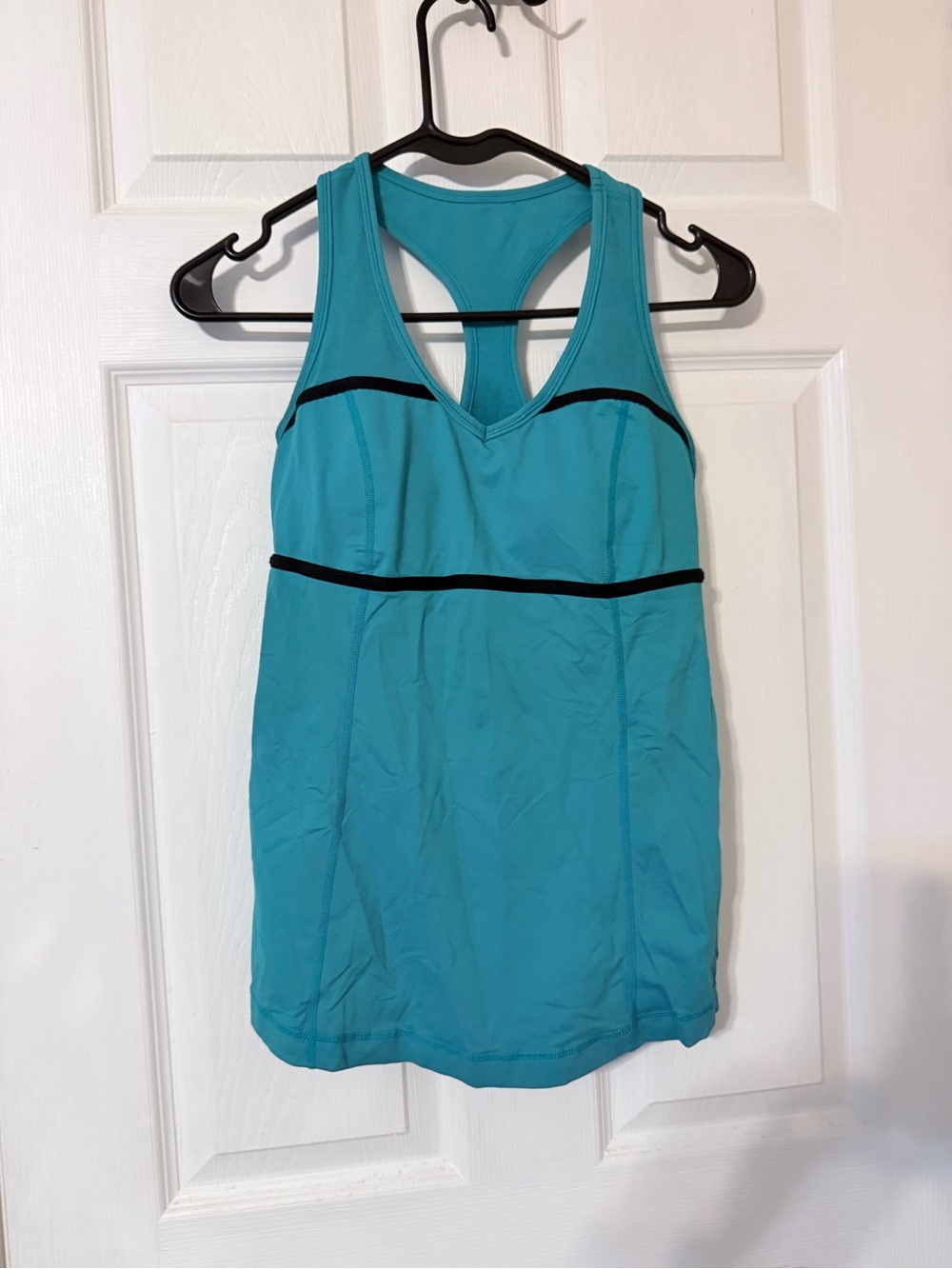 lululemon athletica Teal Racerback Tank with Black Trim
